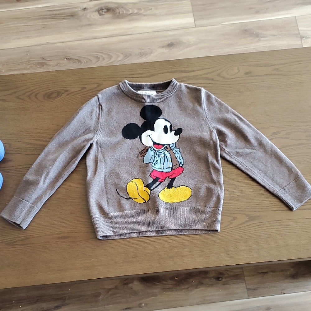 GAP Brown Sweater with Mickey Mouse Design